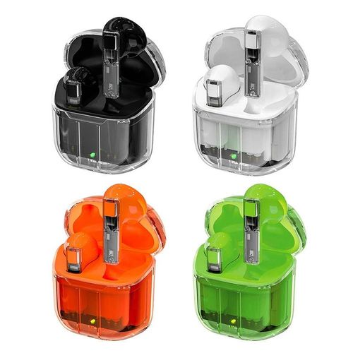 New Transparent In Ear Wireless Bluetooth Headsets BT5.3 Deep Bass Earphones ENC Call Noise Canceling Headphones Stereo Earbuds