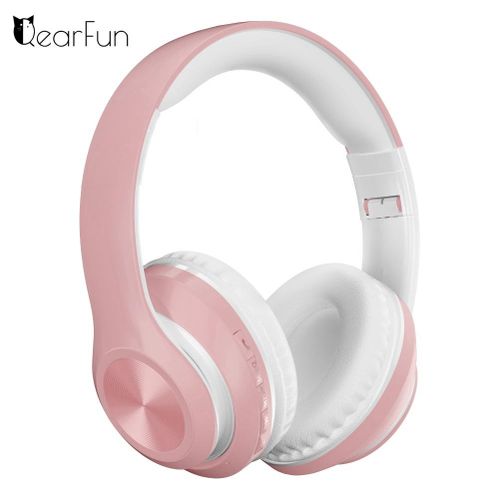 Kids Wireless Headphones with Microphone, Pink Girls Phone Gaming Helmet, Gamer Music Bluetooth Headset For Children Lady, Gift