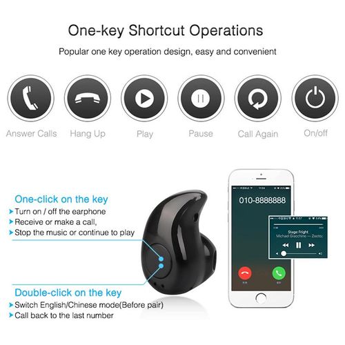 Tws Earbuds Hifi Music Wireless Earphones Phone Mini Noise Cancelling Training Headphones Headset Single Head In-ear With Mic