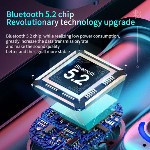A20 Bluetooth Earphone Outdoor Sports Wireless Headset 5.2 With Charging Bin Power Display Touch Control Headphone Earbuds