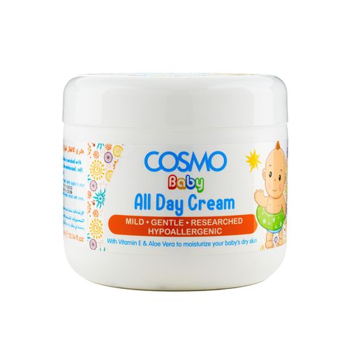Cosmo Baby All Day Cream With Vitamin E And Aloe Vera For Dry Skin 300Ml-White