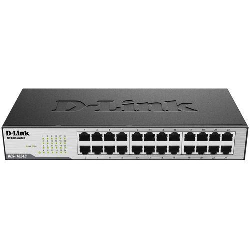 D-Link DES-1024D 24 Port 10/100Mbps Desktop Switch-Black