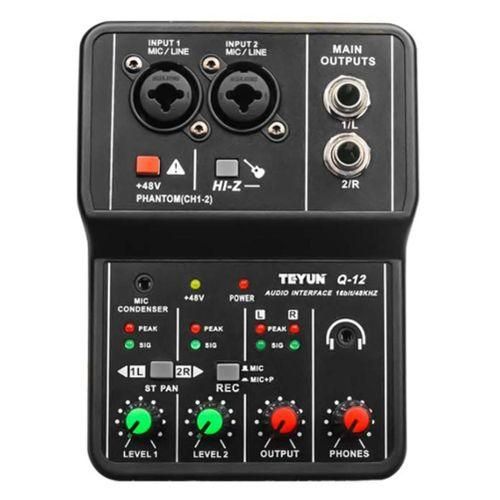 Q-12 Sound Card Audio Mixer Sound Board Console Desk NO5116