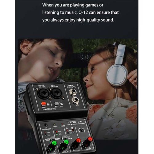Q-12 Sound Card Audio Mixer Sound Board Console Desk NO5116
