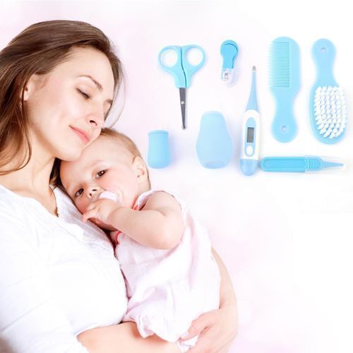 8 Pcs Newborn Baby Health Safety Scissors Medicine Feeder Grooming Kit Set