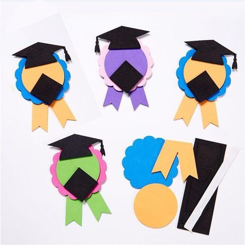 3 PCS Kindergarten Small Gifts Children Handmade DIY Creative Graduation Medal,