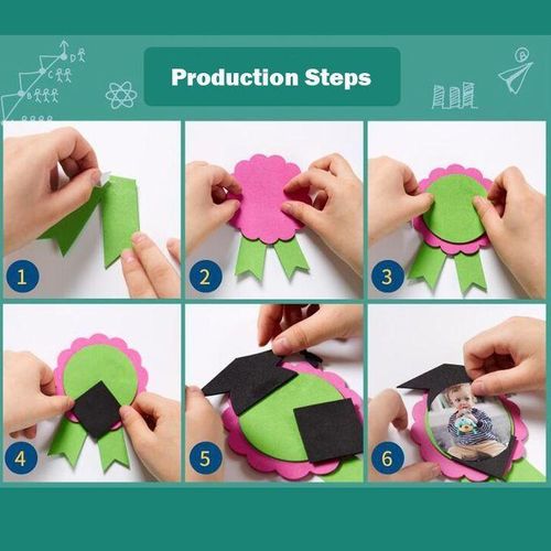 3 PCS Kindergarten Small Gifts Children Handmade DIY Creative Graduation Medal,