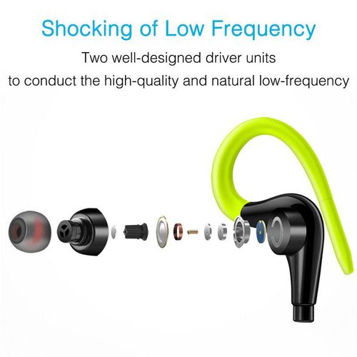 Fonge Ear Hook Sport Earphone Super Bass Sweatproof Stereo Headset Sport Headphone for Huawei Galaxy s6 smart phone