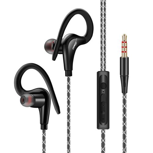 Fonge Ear Hook Sport Earphone Super Bass Sweatproof Stereo Headset Sport Headphone for Huawei Galaxy s6 smart phone