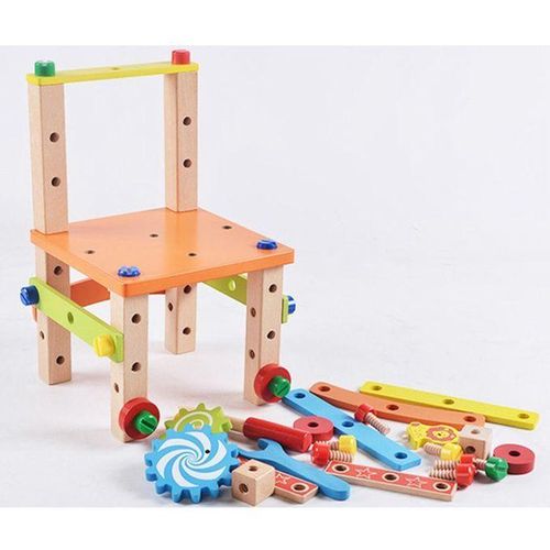 Wooden Assembling Chair Montessori Toys Baby Educational Style1