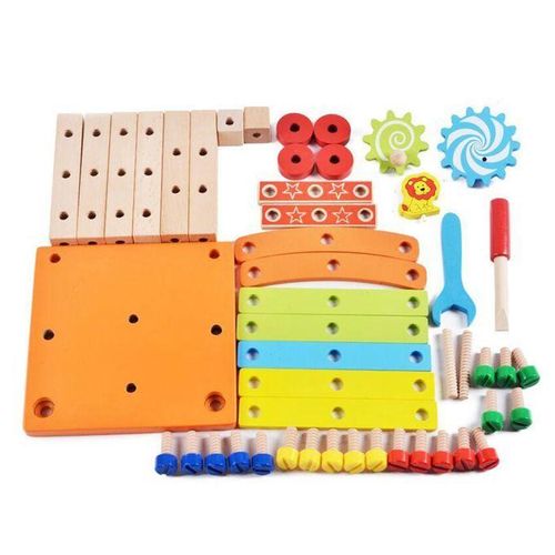 Wooden Assembling Chair Montessori Toys Baby Educational Style1