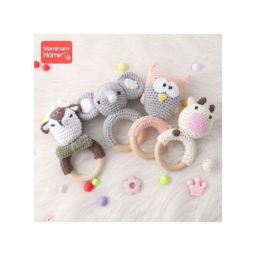 Baby Giraffe Rattle Toy Wood Rodent Rattle Newborn Toys