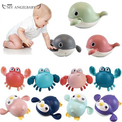 Baby Bath Toys Animal Cute Cartoon Tortoise Crab Classic Baby Water Toy Infant Swim Chain Clockwork Toy For Kid