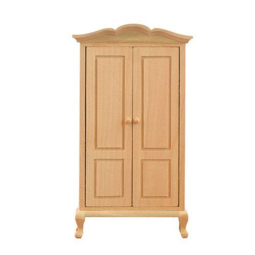112 Miniature Vintage Wooden Cabinet Wardrobe