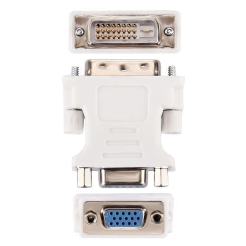 Dvi 25 Pin Male to Vga 15Pin Female Adapter(White)