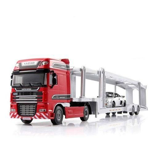 Alloy 1:50 Double-Deck Car  Truck Diecast  Vehicle Model Toy(Red)