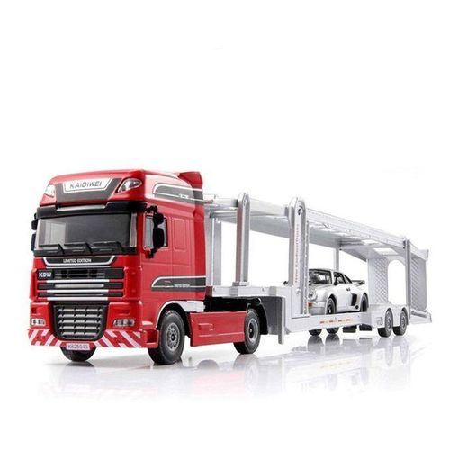 Alloy 1:50 Double-Deck Car  Truck Diecast  Vehicle Model Toy(Red)