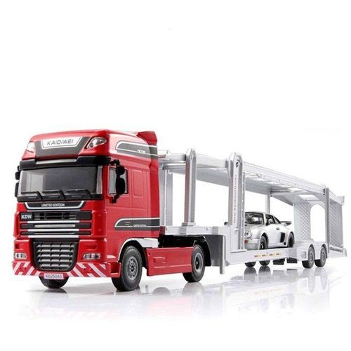 Alloy 1:50 Double-Deck Car  Truck Diecast  Vehicle Model Toy(Red)
