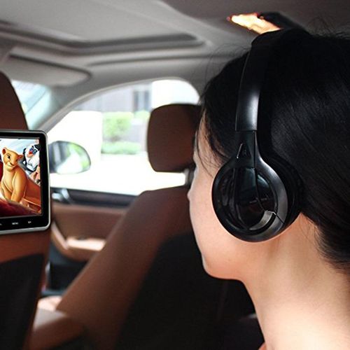 Kids IR Infrared Wireless Headphones Stereo Headset Wired Earphone Dual Channel for In-Car DVD Player - 2pcs Bundle