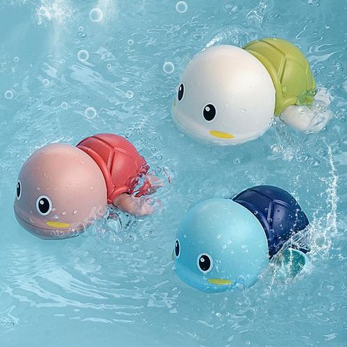Baby Bathing Toys Animal Upper Chain Swimming Pool Water Amusement Bathtub Toys Clockwork Bath Dabbling Toy for Toddler