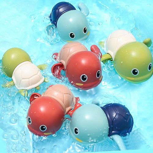 Baby Bathing Toys Animal Upper Chain Swimming Pool Water Amusement Bathtub Toys Clockwork Bath Dabbling Toy for Toddler