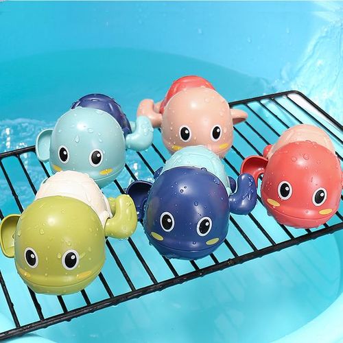 Baby Bathing Toys Animal Upper Chain Swimming Pool Water Amusement Bathtub Toys Clockwork Bath Dabbling Toy for Toddler