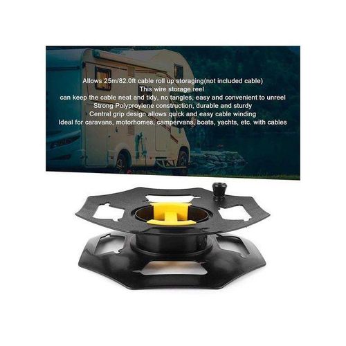 Outdoor Cable Tidy Reel 25M Storage Reel Wire Extension Tidy Frame Roll Up Stand for Caravan Yacht RV Cable Storage