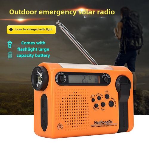 HRD900 Disaster Prevention Emergency Full Band Radio with Solar Charging, Lighting, and Portable Design.