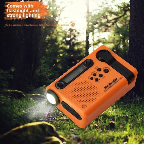 HRD900 Disaster Prevention Emergency Full Band Radio with Solar Charging, Lighting, and Portable Design.
