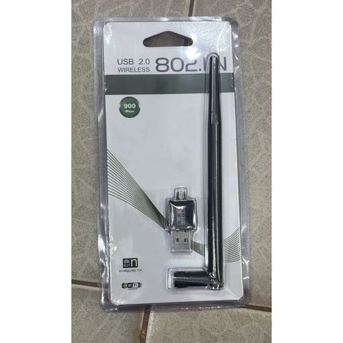 900mbps USB 2.0 802.11n Wireless Card With Antenna - Black