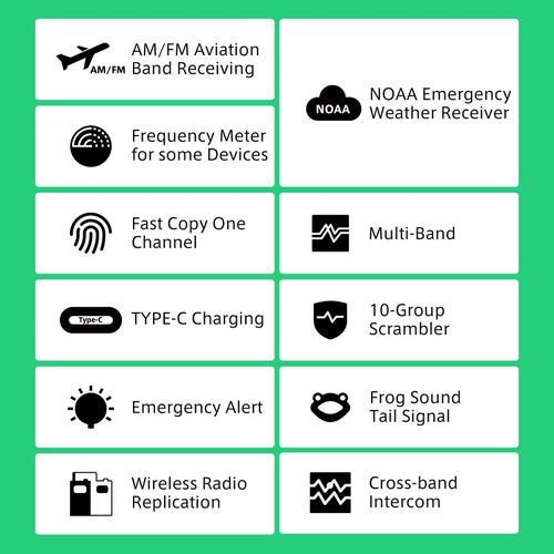 Two Way Radios 10 Channels Rechargeable Long Range