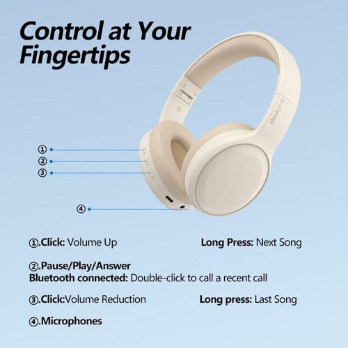 Lenovo TH30 Wireless Headphones Bluetooth 5.0 Earphones Foldable Gaming Headset Sport Headphone with Mic Music Earbuds 250mAh
