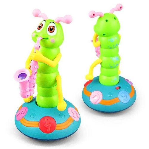Cartoon Music Lighting Electric Dancing Twist Worm Walking Animal Model Doll Toy Kids Gift