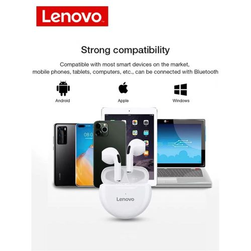 Lenovo HT38 TWS Earphone Wireless Fone Bluetooth Headphones AI Control Mini Headset Dual Mic Noise Reduction HiFi Stereo Earbuds