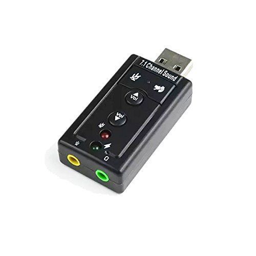 Original Accessories 7.1 Channel USB External Sound Card Audio Adapter for PC Laptop - Black