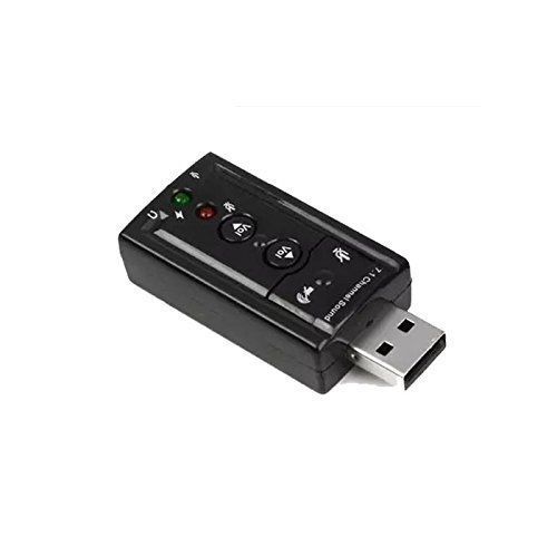 Original Accessories 7.1 Channel USB External Sound Card Audio Adapter for PC Laptop - Black