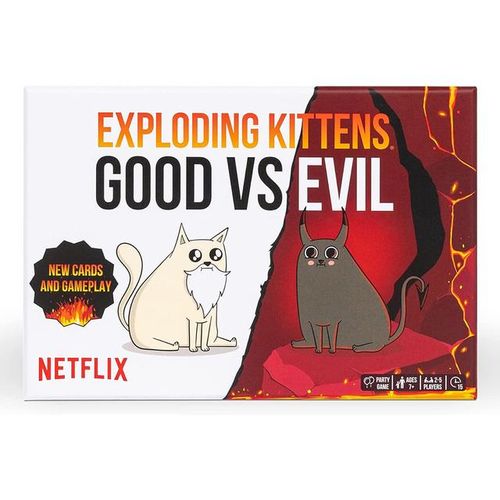 Exploding Kittens Good Vs Evil 55 Cards Elevate with New Characters Family Games for Kids and Adults Funny Games Board Game
