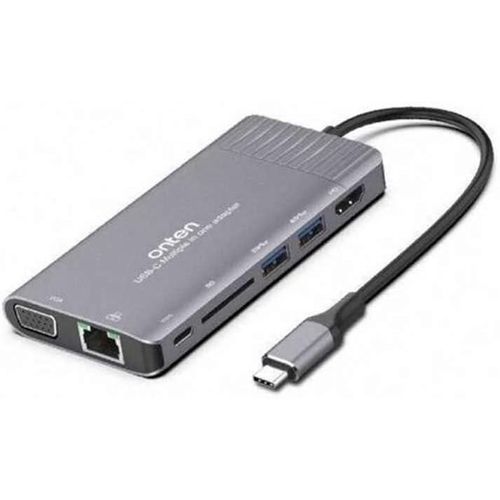 Onten - Otn-95117 Type-C Multi Function Dock Station - Ethernet, VGA, SD Card, USB 3.0 Ports, HDMI