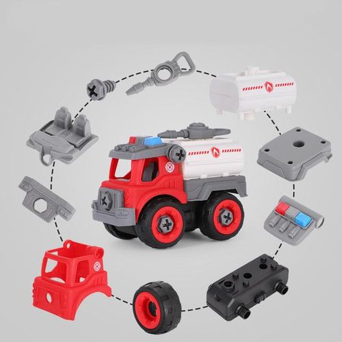 Screwing Nut Toys Drilling DIY Disassembly Engineering Truck Excavator Bulldozer Garbage Vehicle Creative Educational Toys