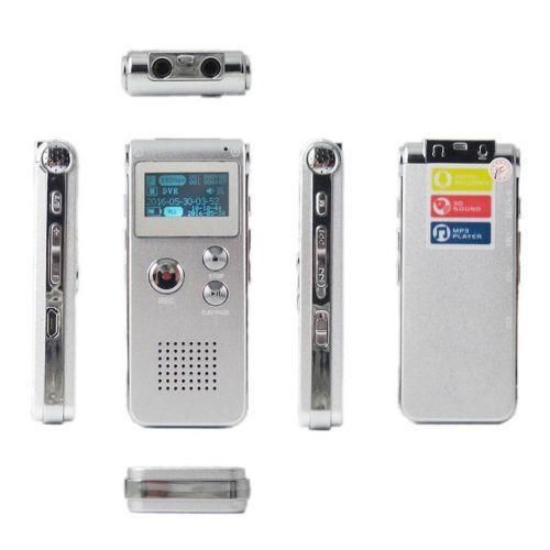 Multifunctional Rechargeable 8GB Voice RecorderSilver