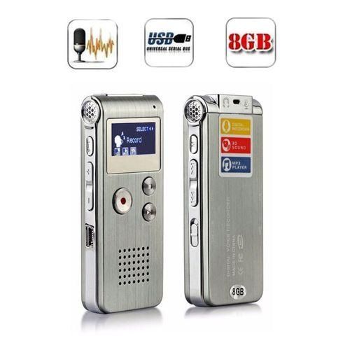 Multifunctional Rechargeable 8GB Voice RecorderSilver