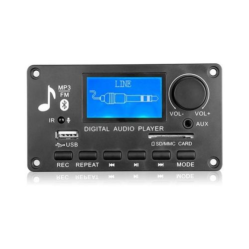 Dc 12v Mp3 Decoder Board Amplifier Car Radio Receiver Mp3 Player Bluetooth V5.0 Usb Sd Module Mp3 Fm Aux Recording