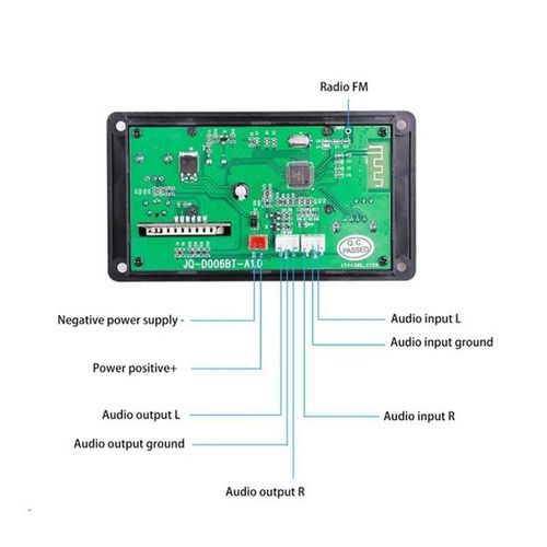 Dc 12v Mp3 Decoder Board Amplifier Car Radio Receiver Mp3 Player Bluetooth V5.0 Usb Sd Module Mp3 Fm Aux Recording