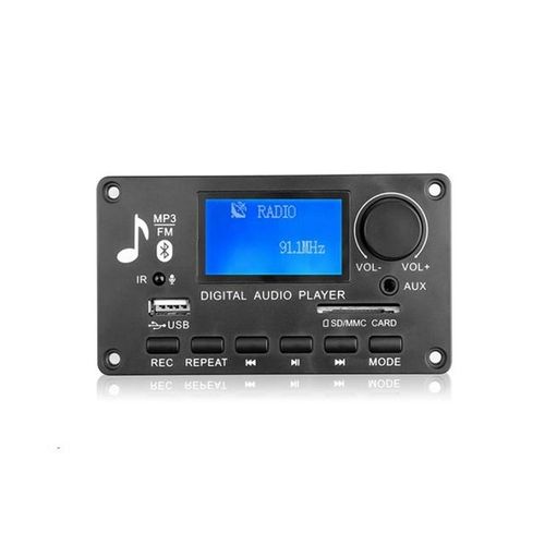 Dc 12v Mp3 Decoder Board Amplifier Car Radio Receiver Mp3 Player Bluetooth V5.0 Usb Sd Module Mp3 Fm Aux Recording