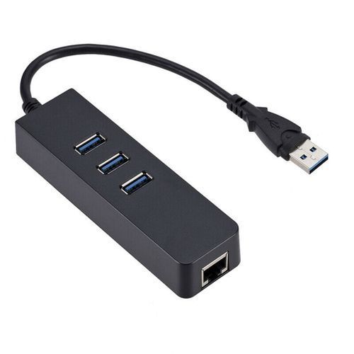 3 Ports Usb 3.0 Gigabit Ethernet Lan Rj45 Network Adapter Hub