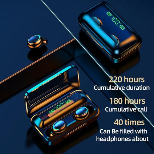 F9-5 TWS Earphone Bluetooth 5.3 Wireless Headphone Hearing Aid Waterproof Earbuds Headset Handfree With Mic 2200mAh Charging Box