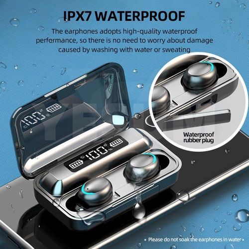 F9-5 TWS Earphone Bluetooth 5.3 Wireless Headphone Hearing Aid Waterproof Earbuds Headset Handfree With Mic 2200mAh Charging Box