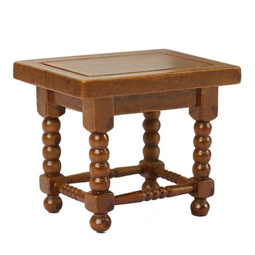 1:12 Miniature Furniture Wooden Stool European Classical Sto