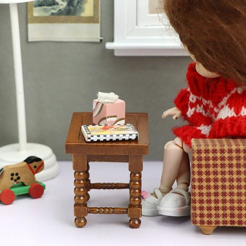 1:12 Miniature Furniture Wooden Stool European Classical Sto
