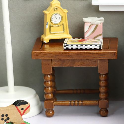 1:12 Miniature Furniture Wooden Stool European Classical Sto